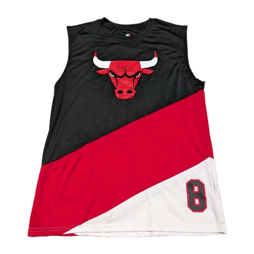 Official NBA Mens Basketball Vest Chicago Bulls #8‎ Lavine Sleeveless